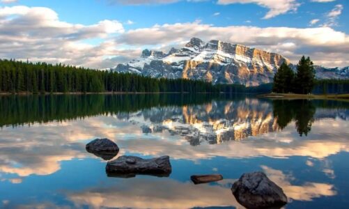 Unveiling the Serene Beauty of Two Jack Lake in the Canadian Rockies