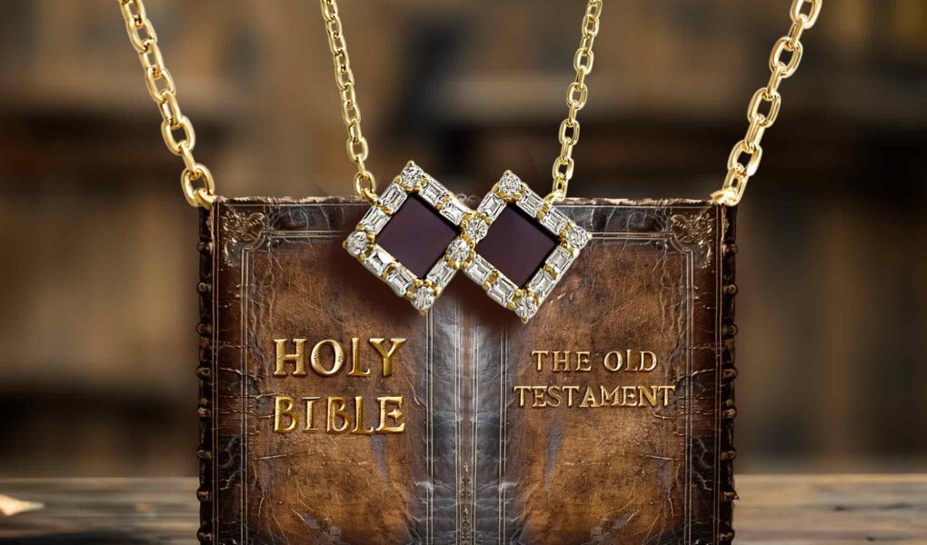 Entire Bible Jewelry Elegant Purple Gemstone Pendant Necklace by My Nano Jewelry